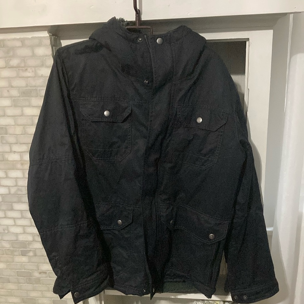Kuhl’s Kollusion fleece lined  Men's Black Hooded Jacket